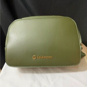 Lululemon Crossbody or Waist Bag. Cactus Leather. Green. Good condition.
